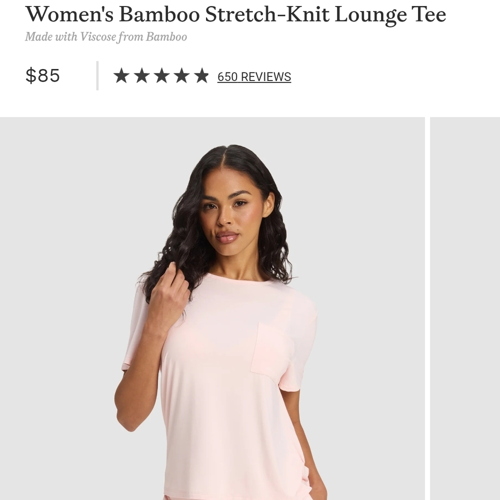 Cozy Earth Gray Bamboo Tee With Pocket